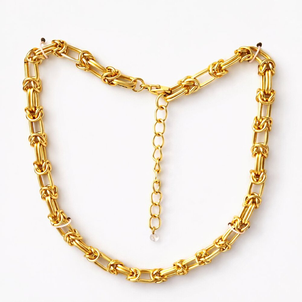 House of Harlow 1960 Gold plated Chain Chain And Knot Necklace 17in long